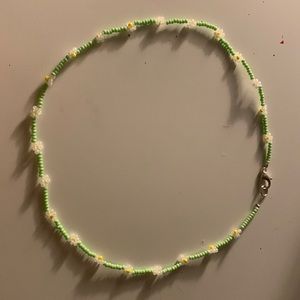 Cute Homemade Beaded Flower Necklace !